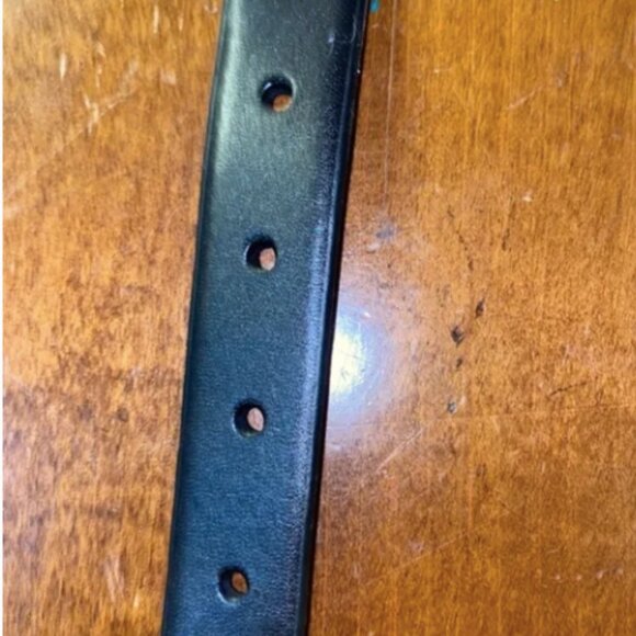 Anthropologie Black Belt with Gold Buckle - Picture 5 of 9